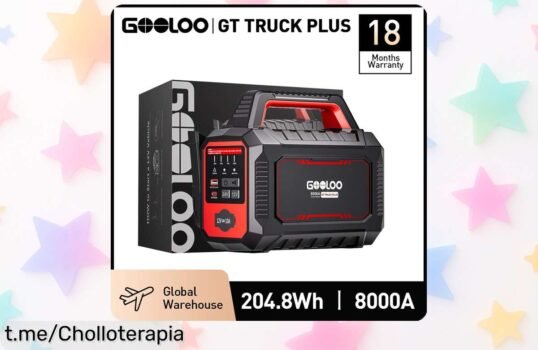 Potente arrancador de coche GOOLOO GT TRUCK PLUS con mega batería de 64000 mAh a un precio rebajado, no te quedes sin energía cuando más lo necesitas. ¡Hazlo tuyo ya!