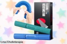 Potente barra ejercitadora FitBeast para manos y muñecas, perfecta para aliviar lesiones. ¡Entrena desde casa a un precio loco que no querrás dejar pasar!