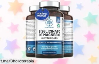 Potente bisglicinato de magnesio PharmaZen en 120 cápsulas veganas, ¡super chollo para dormir mejor y despertar lleno de energía! ¿A qué esperas? Asegura tu bienestar hoy mismo.