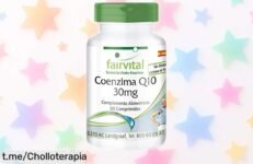 Potente coenzima Q10 Fairvital en pack de 60 comprimidos para un extra de energía diaria, ahora a precio loco. Dale a tu cuerpo lo que se merece y siente la diferencia hoy mismo.