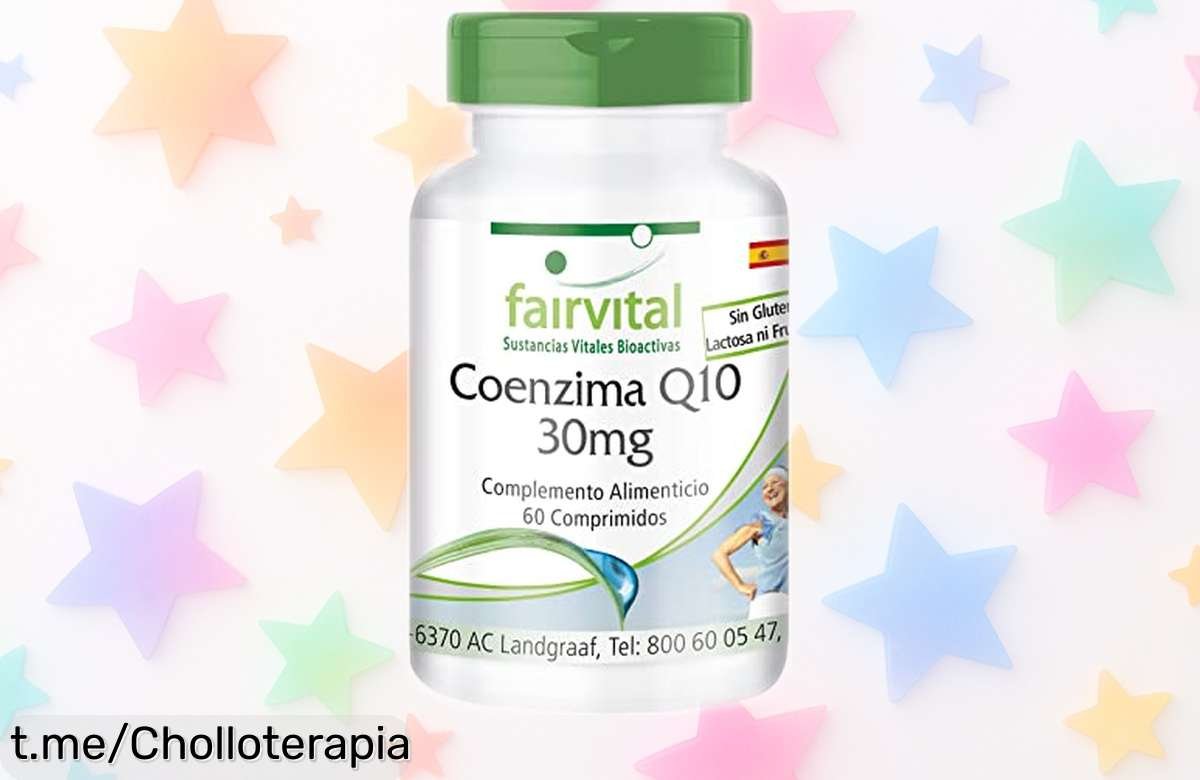 Potente coenzima Q10 Fairvital en pack de 60 comprimidos para un extra de energía diaria, ahora a precio loco. Dale a tu cuerpo lo que se merece y siente la diferencia hoy mismo.
