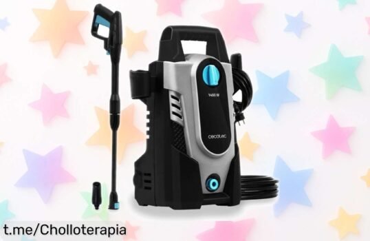 Potente hidrolimpiadora Cecotec HydroBoost 1400 Essential, perfecta para brillar tu coche y jardín a precio de risa; ¡aprovecha esta oferta antes que se esfume!