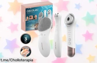 Potente limpiador facial y masajeador Cecotec Facecare con fototerapia, ¡rebajado a un precio loco que hará brillar tu piel! No dejes pasar esta oportunidad única de cuidarte.