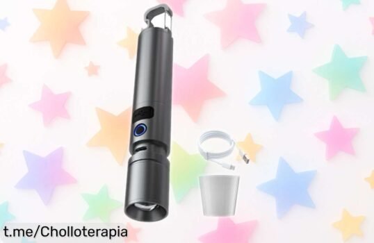 Potente linterna recargable Mlllokfki que también es power bank y resistente al agua: ¡ofertón ideal para tus aventuras a un precio que no puedes dejar escapar!