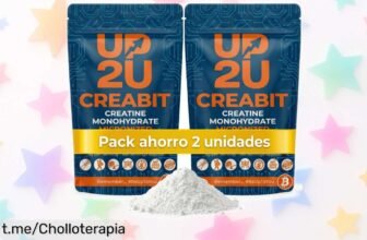 Potente pack de 2 creatinas monohidrato micronizadas en polvo, ¡con más de 10 meses para que le des duro al gym! No te lo pierdas, este súper chollo es solo para ti.