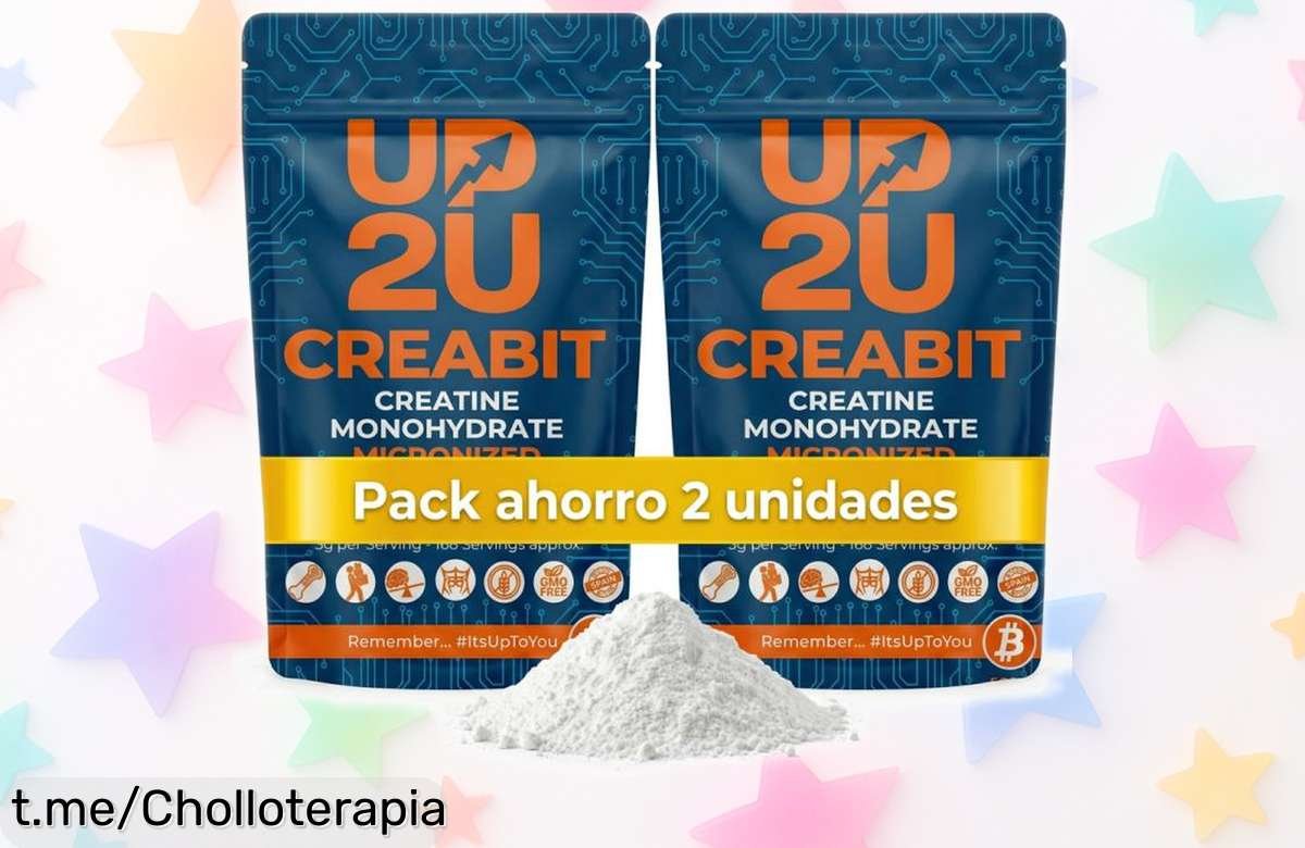 Potente pack de 2 creatinas monohidrato micronizadas en polvo, ¡con más de 10 meses para que le des duro al gym! No te lo pierdas, este súper chollo es solo para ti.