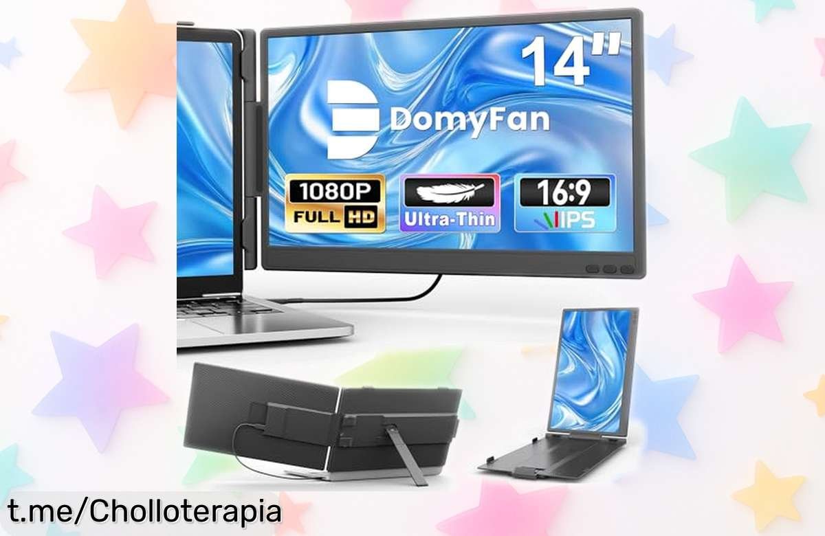 Potente pantalla portátil ultradelgada Domyfan de 14” para trabajar sin límites, ¡aprovecha este precio loco y dale un impulso a tu creatividad al instante!