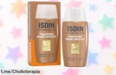 Protector solar facial con color ISDIN Fusion Water MAGIC Bronze SPF 50, ¡ofertón de precio bajo para lucir radiante y proteger tu piel sin rutina pesada!