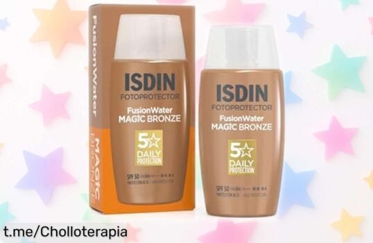 Protector solar facial con color ISDIN Fusion Water MAGIC Bronze SPF 50, ¡ofertón de precio bajo para lucir radiante y proteger tu piel sin rutina pesada!