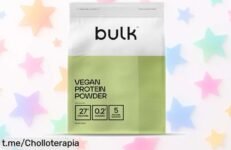 Proteína vegana Bulk de soja, guisante y quinoa: ¡una mezcla poderosa de 24 g por dosis a un precio que es un escándalo! Aprovecha esta oferta ahora y cuida tu salud sin gastar más.