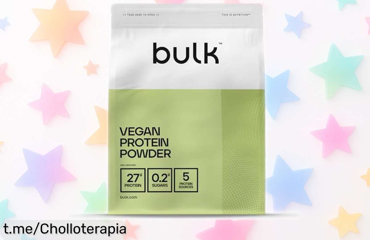 Proteína vegana Bulk de soja, guisante y quinoa: ¡una mezcla poderosa de 24 g por dosis a un precio que es un escándalo! Aprovecha esta oferta ahora y cuida tu salud sin gastar más.