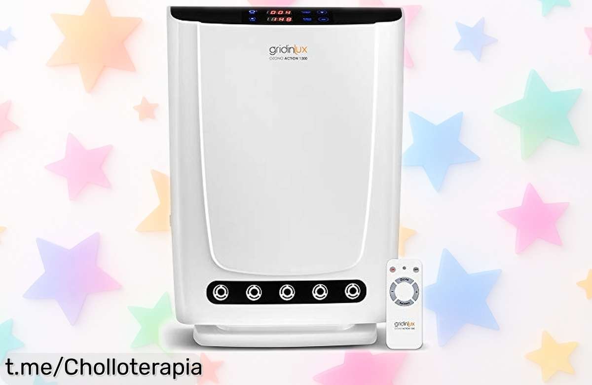 Purificador de aire y agua Gridinlux Action 1300, ¡ofertón espectacular para respirar mejor! Elimina olores al instante con mando a distancia. No pierdas esta oportunidad única de cuidar tu hogar.