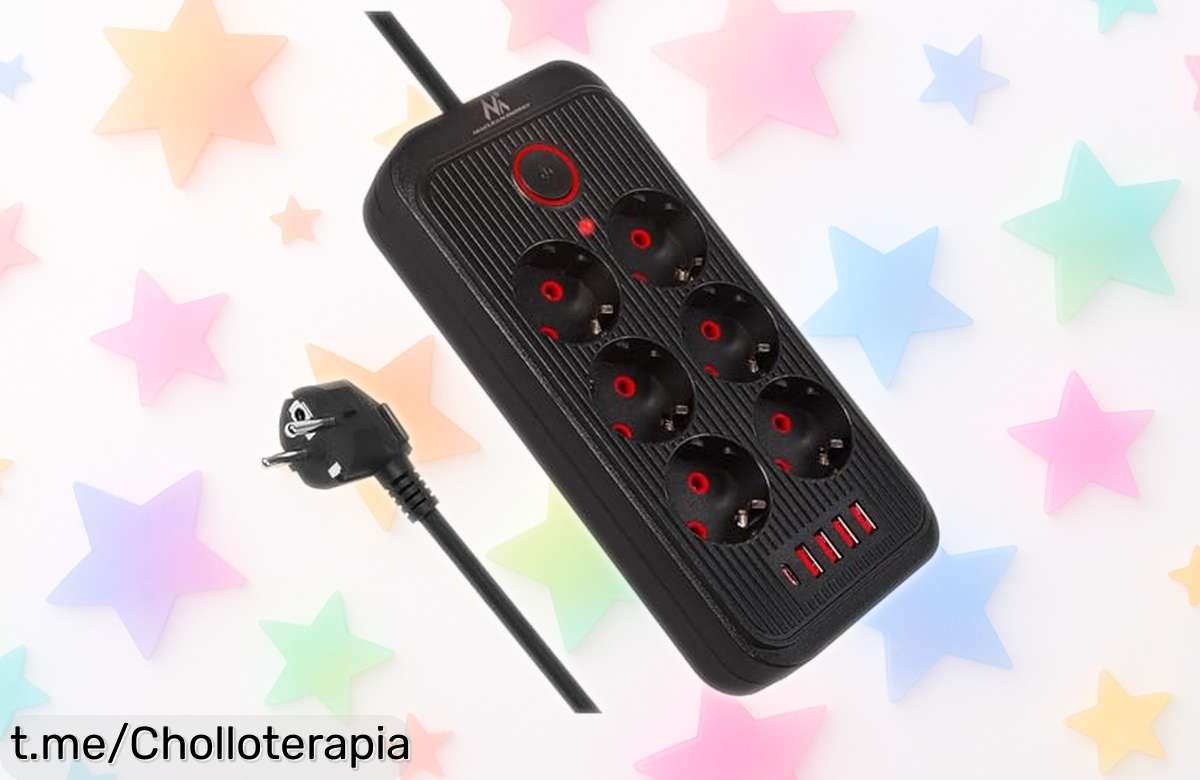 Regleta Maclean MCE389/391 con 6 enchufes y 5 USB, la solución perfecta para tu hogar a un precio nunca visto; ¡no dejes que se te escape esta oportunidad única!