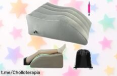 Relájate y cuida tus piernas con la almohada inflable Aromaticaerope, ¡un gustazo para aliviar el dolor a precio loco que no querrás dejar escapar!