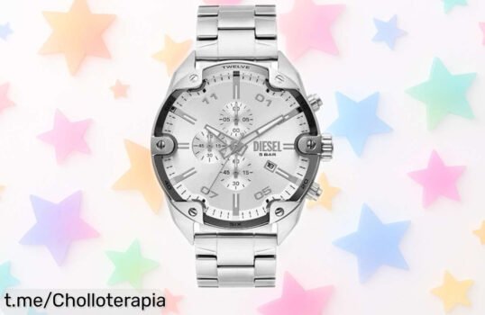 Reloj Diesel para hombre en acero inoxidable, resistente al agua y cronógrafo a precio de risa: ¡no dejes escapar este chollo que realza tu estilo!
