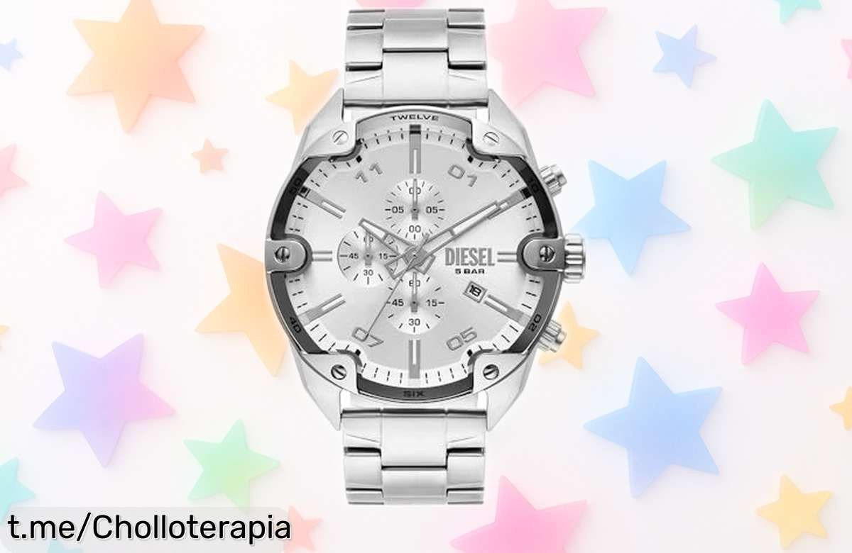 Reloj Diesel para hombre en acero inoxidable, resistente al agua y cronógrafo a precio de risa: ¡no dejes escapar este chollo que realza tu estilo!