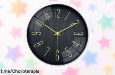 Reloj de pared moderno con números grandes, diseño 3D y sin ruido para tu hogar: ¡chollo increíble que no puedes dejar pasar! Dale vida a tus espacios ahora mismo.