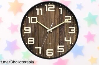 Reloj de pared redondo de diseño vintage que añade estilo a tu salón o cocina, ¡aprovecha este precio rebajado antes de que se esfume!