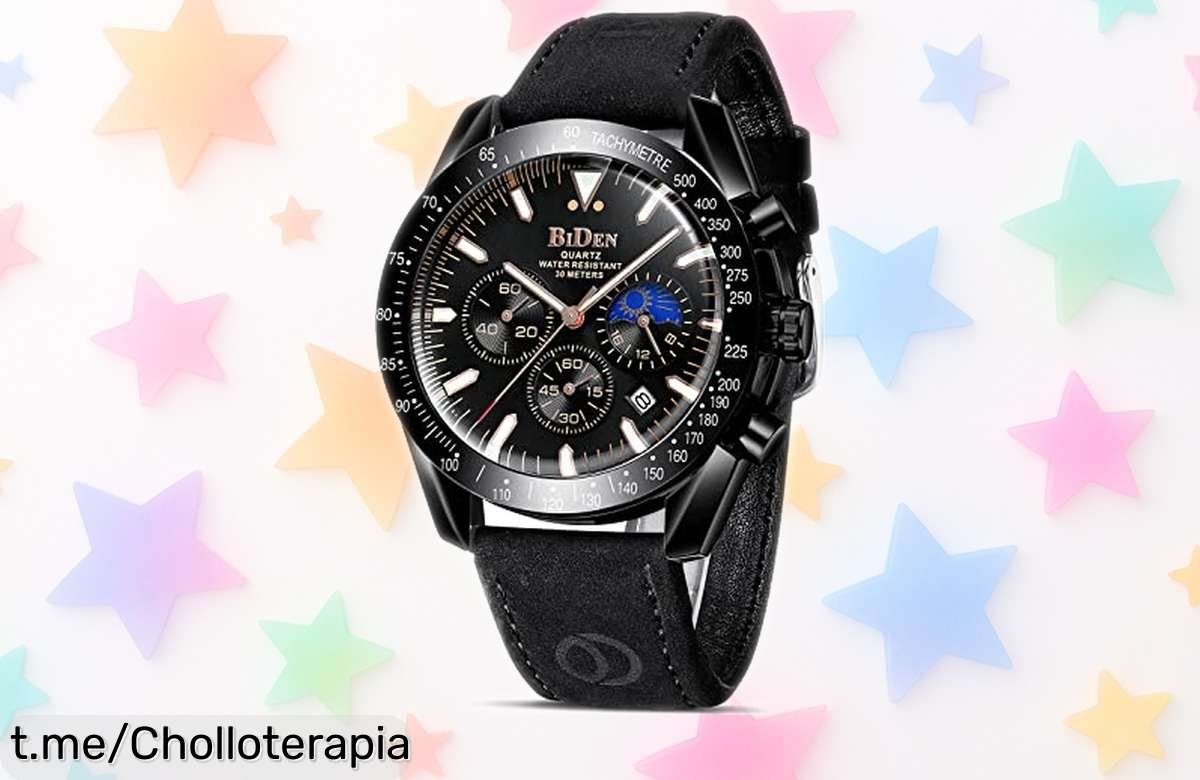 Reloj hombre HANPOSH de cuero genuino: elegante, funcional y resistente al agua a un precio loco que no puedes dejar pasar. ¡Consíguelo ya y marca la diferencia en tu look!