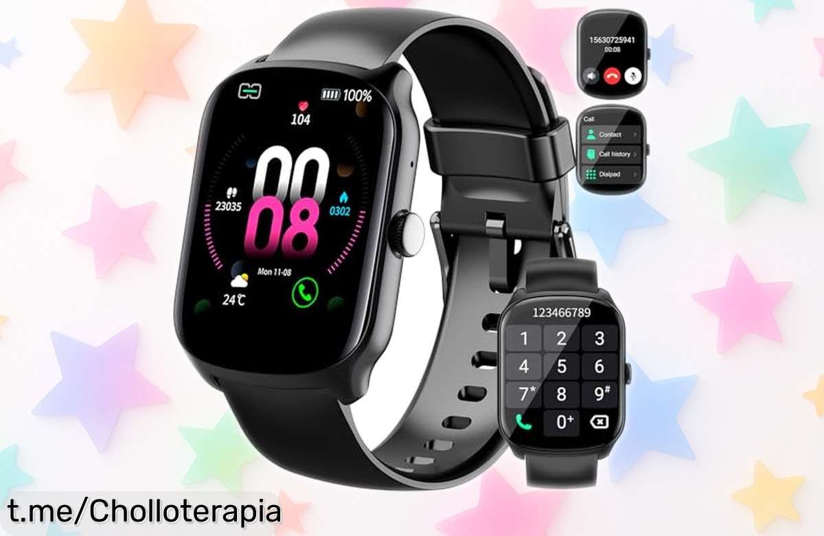 Reloj inteligente Qecnato con pantalla curva de casi 2’’ y más de 100 modos deportivos a precio loco, ¡no te quedes sin el tuyo y comienza a medir tus logros ya!