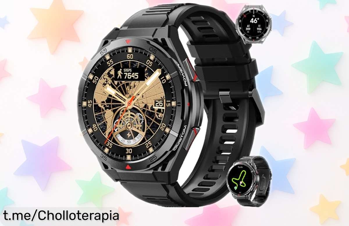 Reloj inteligente militar con GPS y pantalla AMOLED, ahora a precio de ganga para que llegues siempre a tu destino; ¡no dejes escapar esta oferta increíble!