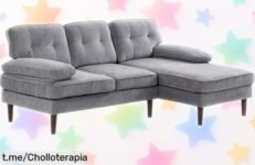Renueva tu salón con este sofá esquinero HOMCOM de 3 plazas y chaise longue en L; un ofertón que no puedes dejar pasar si quieres estilo y ahorro juntos.