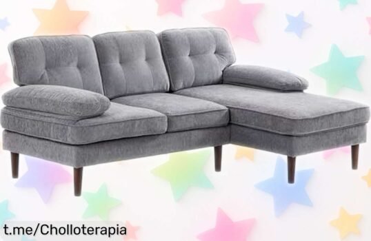 Renueva tu salón con este sofá esquinero HOMCOM de 3 plazas y chaise longue en L; un ofertón que no puedes dejar pasar si quieres estilo y ahorro juntos.