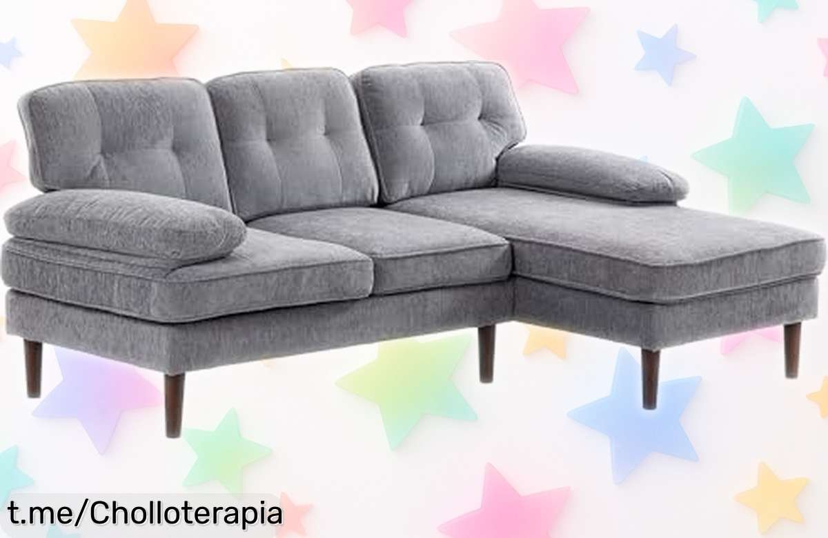 Renueva tu salón con este sofá esquinero HOMCOM de 3 plazas y chaise longue en L; un ofertón que no puedes dejar pasar si quieres estilo y ahorro juntos.