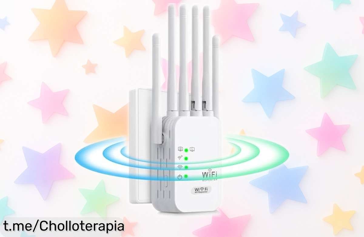 Repetidor WiFi con 6 antenas para olvidar las zonas muertas, conexión a 1200 Mbps y un precio loco que te hará sentir como en casa instantáneamente. ¡No dejes pasar esta oportunidad!
