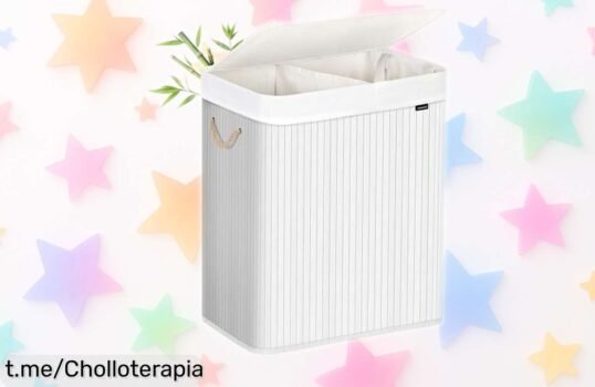 Revoluciona tu hogar con el cesto para ropa sucia SONGMICS LCB64WT, grande y plegable; ¡organiza todo sin molestias y a un precio de ganga que no podrás dejar pasar!