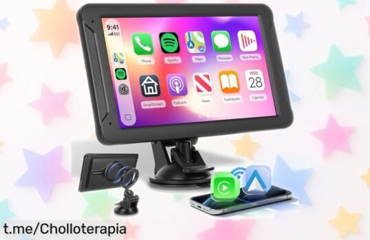 Revolucionaria radio Rimoody de 7 pulgadas con Carplay y Android Auto a un precio increíble; disfruta del sonido mientras manejas sin distracciones, ¡no te quedes sin ella!