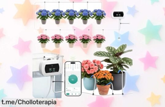 Riego automático con WiFi para 10 macetas que cuida tus plantas cuando lo necesitan, ¡aprovecha este descuentazo y transforma tu jardín hoy mismo!
