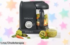 Robot de cocina para bebés BEABA Babycook Solo, el chollo que necesitas: mezcla y cocina en solo 15 minutos. ¡Prepara comidas ricas sin complicaciones ya!