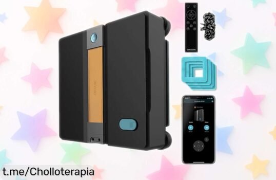 Robot limpiacristales Cecotec Conga Windroid W50 que limpia y seca tu hogar mientras juegas, ¡no te pierdas este chollazo de precio rebajado para ventanas perfectas!
