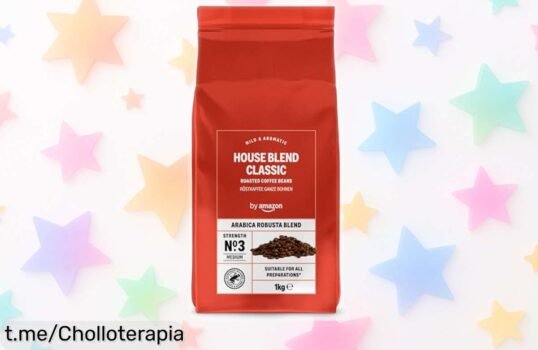 Sabor intenso y natural con el café en grano Arábica y Robusta de Amazon Houseblend, ahora a precio loco que no querrás dejar escapar. ¡Prueba el chollo antes de que se agote!