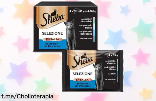 Sabrosa comida húmeda para gatos Sheba Selezione en salsa: ¡48 sobres que mimen a tu felino y a un precio de locura, aprovecha este ofertón antes de que se acabe!