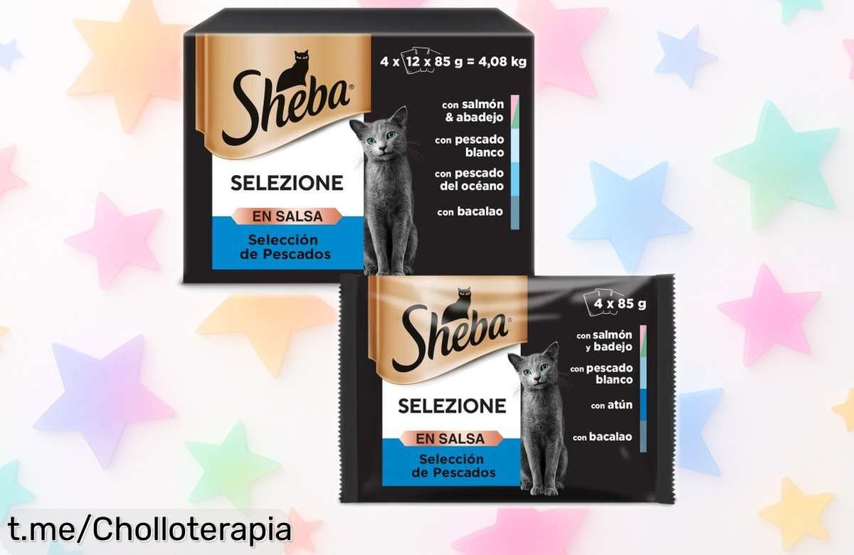 Sabrosa comida húmeda para gatos Sheba Selezione en salsa: ¡48 sobres que mimen a tu felino y a un precio de locura, aprovecha este ofertón antes de que se acabe!