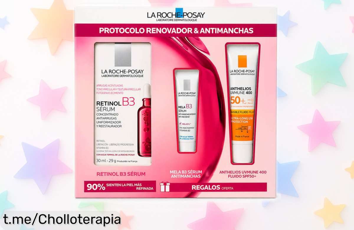 Serum de retinol La Roche Posay Retinol B3 con regalo del serum Mela B3 y protector solar Anthelios, ¡paquete ideal para cuidar tu piel a un precio rebajado que no puedes dejar pasar!