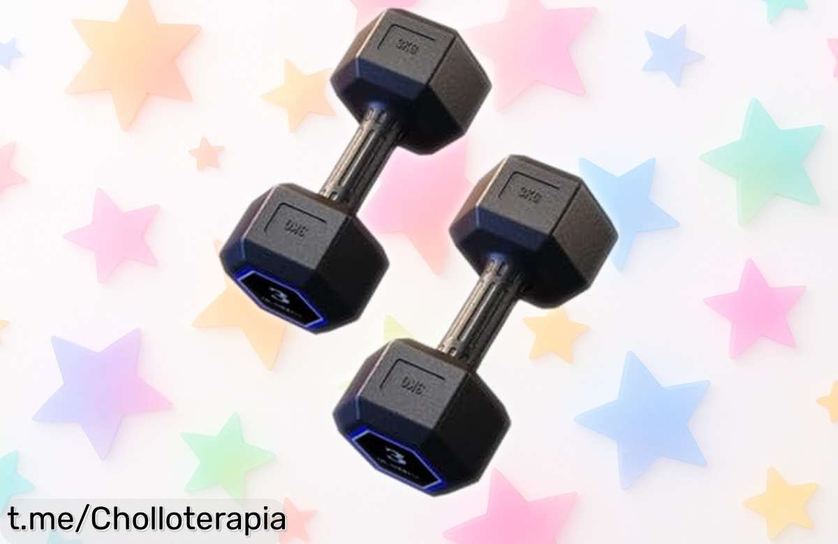 Set de 2 mancuernas MAGIC SELECT de 3kg para entrenar en casa, ahora a un precio loco que no podrás dejar escapar y sentirás la diferencia. ¡Hazte con ellas ya!
