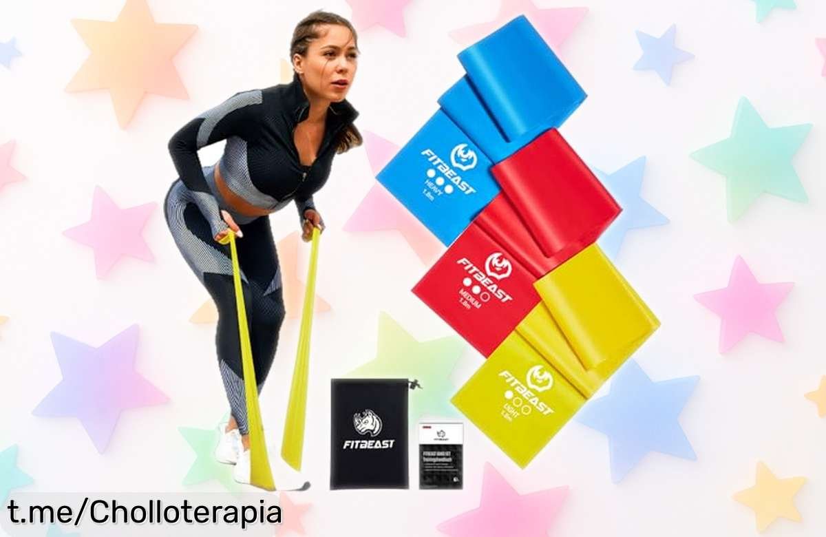 Set de 3 bandas elásticas FitBeast para entrenar en cualquier lugar a un precio loco, ¡aprovecha este ofertón y empieza hoy mismo tu camino hacia fuerza y confianza!