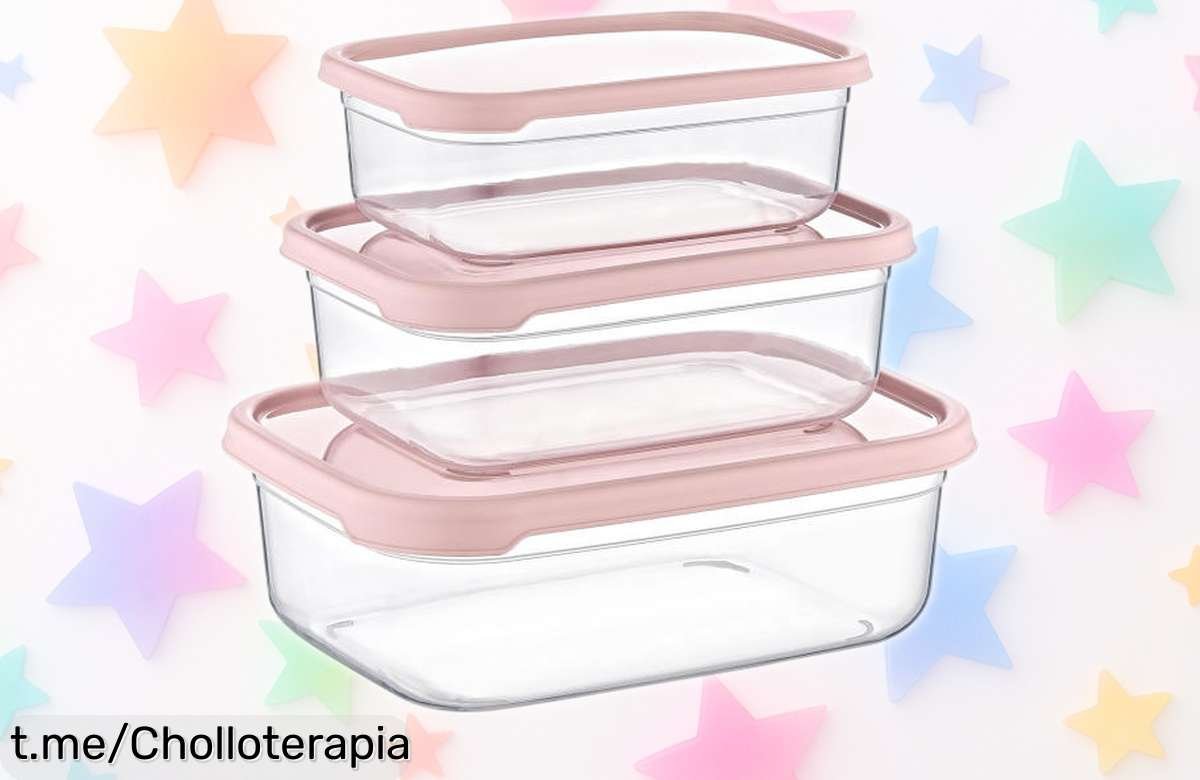 Set de 3 recipientes herméticos 7house para conservar tus alimentos a precios locos, organiza tu cocina y dile adiós a los olores; ¡no te lo pierdas!