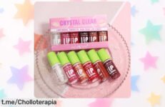 Set de 6 brillos de labios hidratantes con espejo a precio loco: renueva tu neceser y sorprende con un toque natural que hará resaltar tu belleza. ¡No te quedes sin el tuyo!