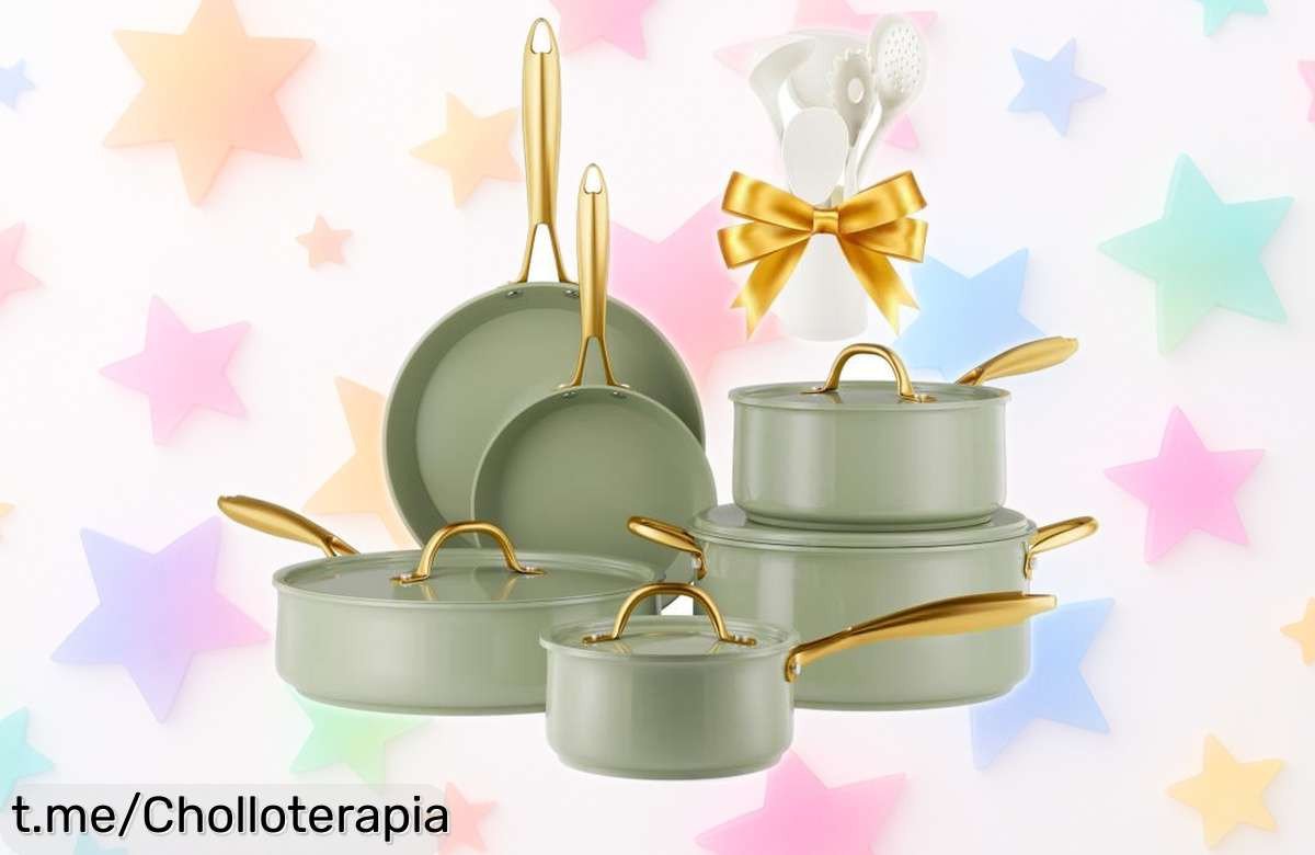 Set de ollas y sartenes antiadherentes RIOVARM en oferta loca, cocina sano y fácil con este chollo irresistible que te cambiará la forma de cocinar ¡aprovéchalo ya!