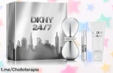 Set de regalo DKNY para mujer: Eau de Parfum 100 ml, mini perfume y loción corporal a precio loco. ¡Disfruta de un aroma que te transporta a Nueva York y despierta tus sentidos!