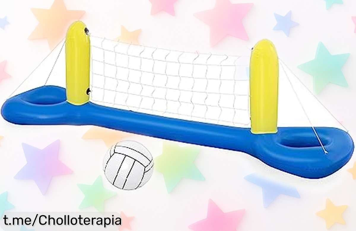 Set de waterpolo Bestway con plataforma resistente y reparación rápida, un ofertón regalado que te hará disfrutar al máximo en la piscina ¡No esperes más para empezar a jugar!
