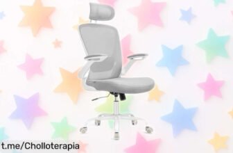 Silla de oficina SONGMICS que cuida tu espalda con respaldo ajustable y rueda suave: ¡super chollo a precio de escándalo, trabaja cómodo o estudia sin estrés!