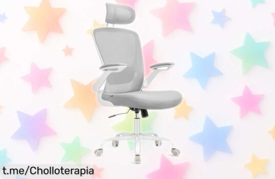 Silla de oficina SONGMICS que cuida tu espalda con respaldo ajustable y rueda suave: ¡super chollo a precio de escándalo, trabaja cómodo o estudia sin estrés!