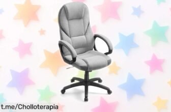 Silla de oficina giratoria SONGMICS OBG022G01 a precio loco, ajustable y con ruedas para que trabajes cómodo; ¡esta oferta te hará sentir en tu mejor lugar!