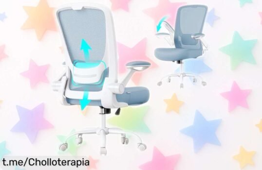 Silla de oficina giratoria SONGMICS que cuida tu espalda y no araña el suelo, ¡un ofertón para alegrar tu jornada laboral! Aprovecha esta oportunidad única antes de que se acabe.