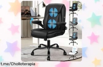 Silla ergonómica de oficina Alfordson con masaje y ajuste a tu medida, ¡rebajada para que trabajes cómodamente sin perder la sonrisa! ¿Te atreves a dejarla escapar?